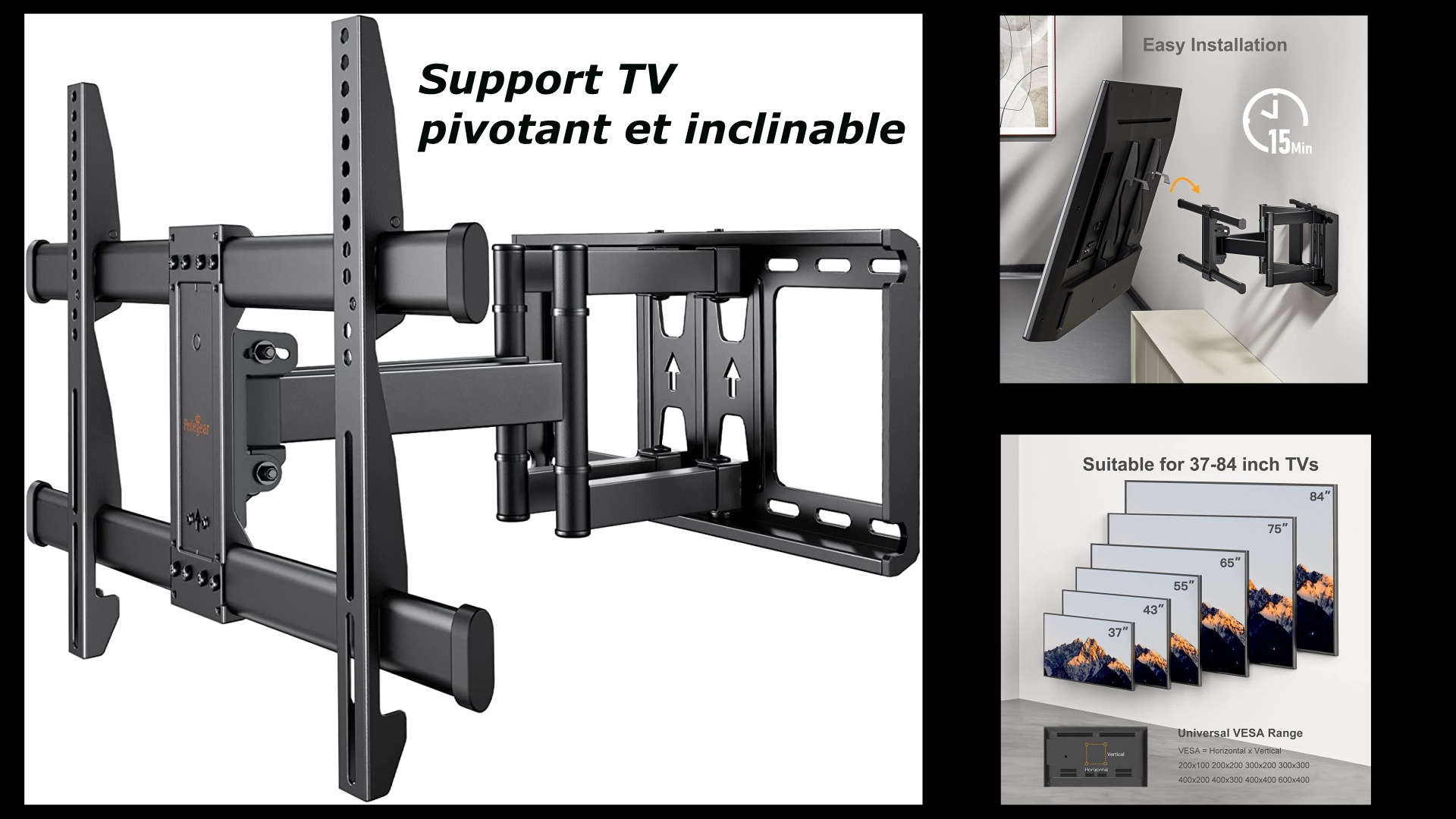 meilleur support mural TV 2024 comparatif supports muraux TV