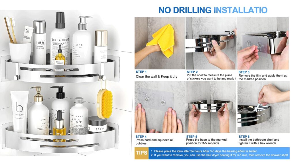 Etagere Douche Sans Percage Angle