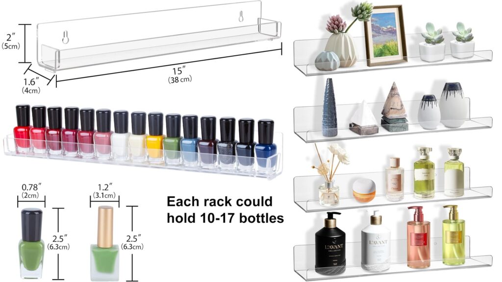 étagère vernis et parfum